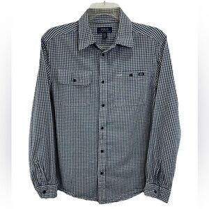 Polo Ralph Lauren Boys Button Down Shirt XL 18-20 Dark Blue White Check Cotton